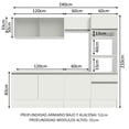 thumbnail image 3 of Cocina Integral Madesa Topazio 240cm Blanco 05, 3 of 8