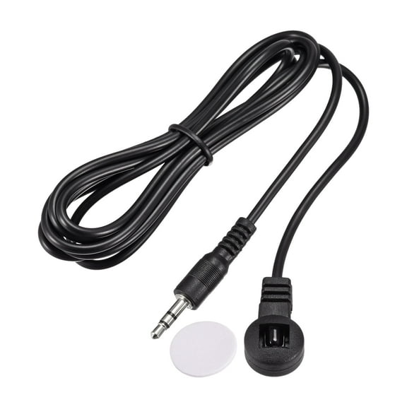 Uxcell IR Infrared Receiver Extender Cable 0.14" Jack 4.9FT Long 26ft Receiving Distance Black Flat Head