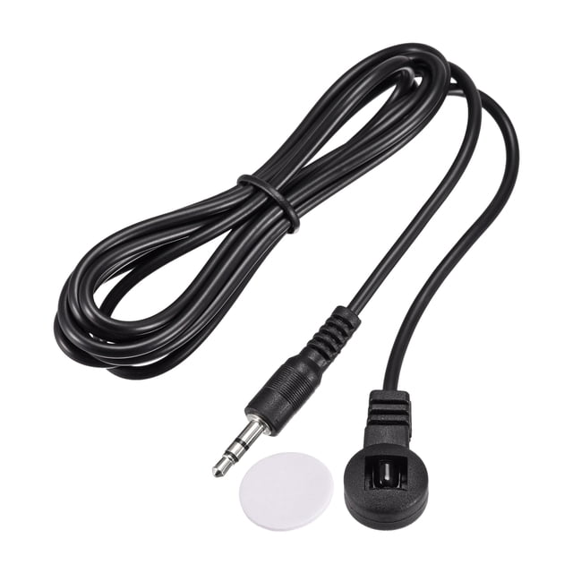 Unique Bargains IR Infrared Receiver Extender Cable 0.14' Jack 4.9FT Long 26ft Receiving Distance Black Flat Head