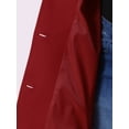 thumbnail image 6 of GRACE & GRANDEUR Women's Plus Size Winter Coats Single Breasted Jackets Long Trench Coats 1X Dark Red, 6 of 7