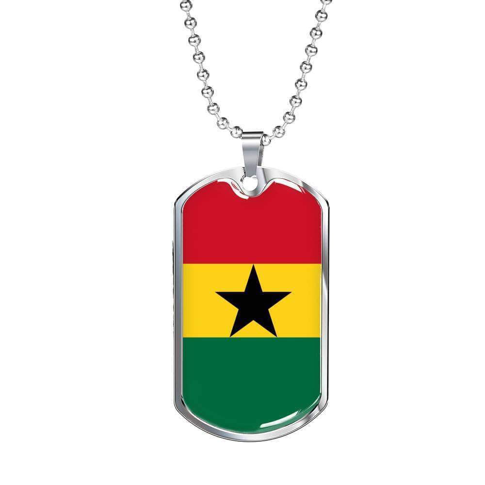 Dog Tag Art Ghana Official Flag Pet ID Tag for Dogs and Cats 