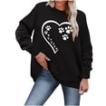 thumbnail image 4 of Enjoytime Valentine's Day Womens Sweatshirt Funny Graphic Print Crewneck Casual Pullover Shirts Top Y2K Streetwear Plus Size Long Sleeve Sweatshirt Tops for Woman on Clearance, 4 of 4