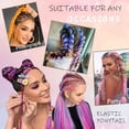 thumbnail image 3 of XmhyTop 2 Pack 24 Inch Ponytail Extensions, Elastic Tie Wrap Around Braid Design, Natural-Looking Hair Add-On for Women’s Daily & Party Looks, Rose Red, 3 of 3