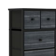 thumbnail image 6 of ModFusion Dresser Furniture with 8 Fabric Drawers, Sturdy Steel Frame & Wooden Top, Black Wood Grain, 6 of 8