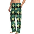thumbnail image 2 of KLL Mens Pajama Pants for Men,Mens Lounge Pants,Funny Gifts for Men,Men's Pajama Bottoms-Green Squares, 2 of 6