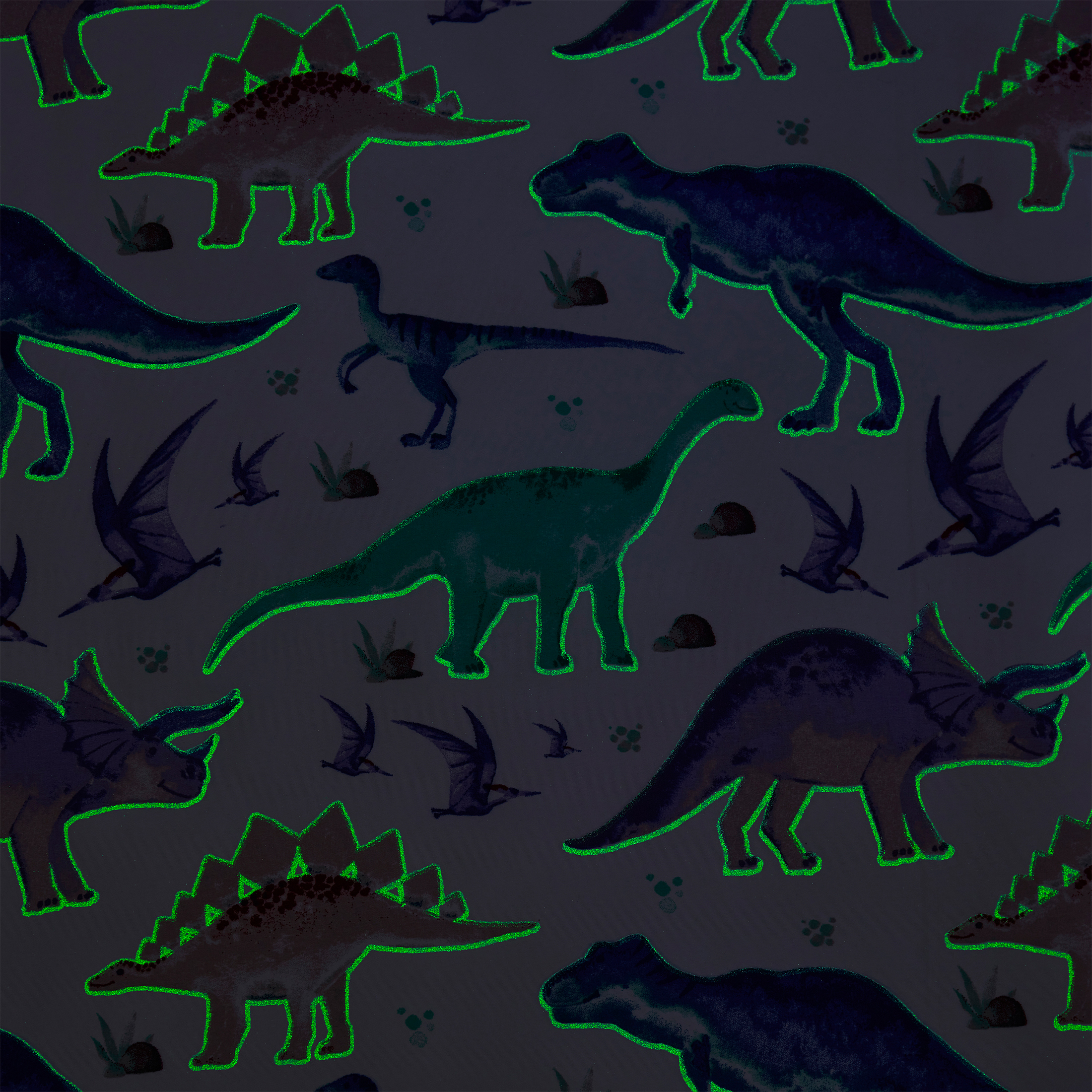 Your Zone Purple Dinosaur Glow in the Dark Kids Nap Mat, 24" x 70"