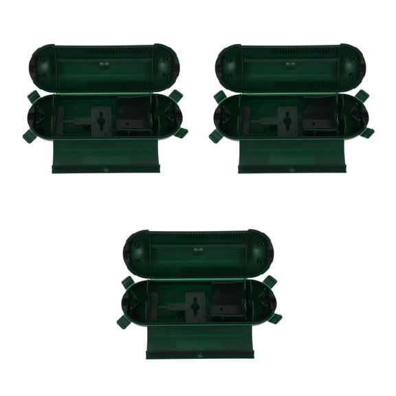 UPGRATOR 3pcs Outdoor Waterproof Electrical Box Safety Cover for Christmas Lights Green Cord Protector Weatherproof Plug Cover Green