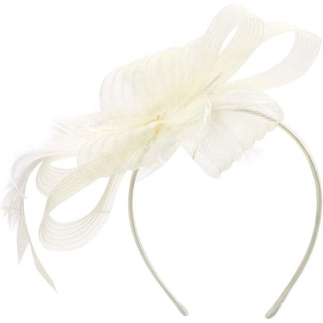 Tocado retro elegante para el pelo con flores para mujer, sombrero con red de plumas
