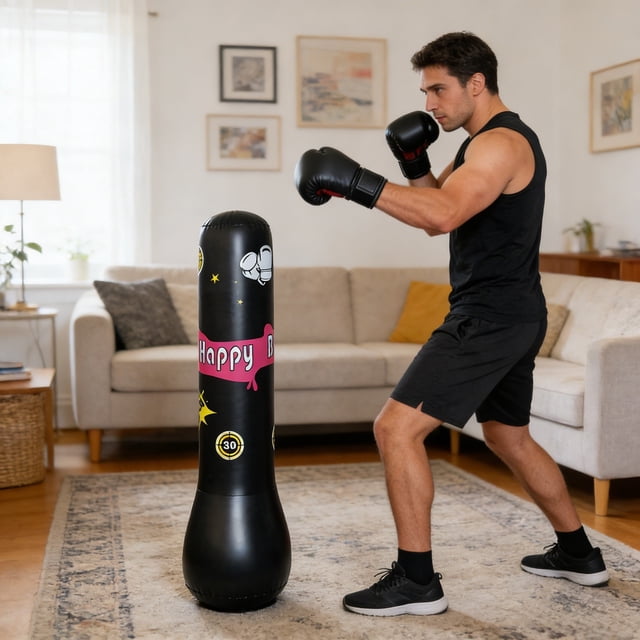 BotaniNest Inflatable Punching For Adults And Kids With Stand Base Heavy Duty Training For Fitness Boxing MMA