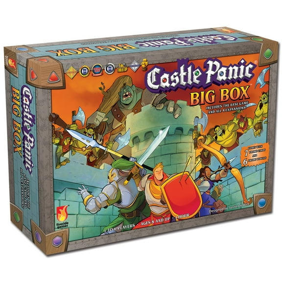Castle Panic Big Box (2nd Edition), Family Board Game, Board Game for Adults and Family, Cooperative Board Game, Ages 8 , 1 to 6 Players, 60 Minutes, by Fireside Games