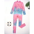 thumbnail image 5 of iiniim Kids Girls Stretchy Full Length Long Sleeve Unitard Bodysuit Leotard Fish Scale Mermaid Jumpsuit 5-12 Type D 9-10, 5 of 7