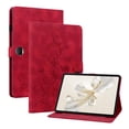thumbnail image 2 of Case for Honor Pad 9/Honor Tablet 9 HEY2-W09 12.1 inch, Embossed Flower PU Leather Flip Wallet Folio Stand Cover, Red, 2 of 7