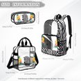 thumbnail image 4 of DISNIMO Zebra Stripe Printed Clear Backpack for School, Heavy Duty PVC Transparent Bookbag for Kids Girls, 17 Inch Large Clear Backpack and Lunch Box Set for Elementary Kindergarten Student, 4 of 5