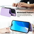 thumbnail image 4 of Dteck for iPhone 16 Pro Max Case Crossbody Wallet with Card Holder, Credit Card Slots Kickstand Shockproof Phone Cover with Wrist/Shoulder Strap for Women Men,Purple, 4 of 7