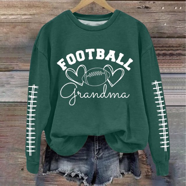 Heisall Women's Autumn Winter Sweatshirts Long Sleeve Loose Hoodless Rugby Print Fashion Casual 2025 New Design