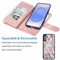 thumbnail image 5 of Wallet Case for Samsung Galaxy S25 Wallet Case 6.2" 5G (2025), [9 Card Slots] Luxury PU Leather Credit Holder Carrying Folio Flip [Detachable] Kickstand Magnetic Phone Cover & Lanyard [Marble], 5 of 6