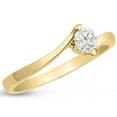 thumbnail image 2 of SuperJeweler Diamond Solitaire Promise Ring In Yellow Gold For Women, 2 of 6
