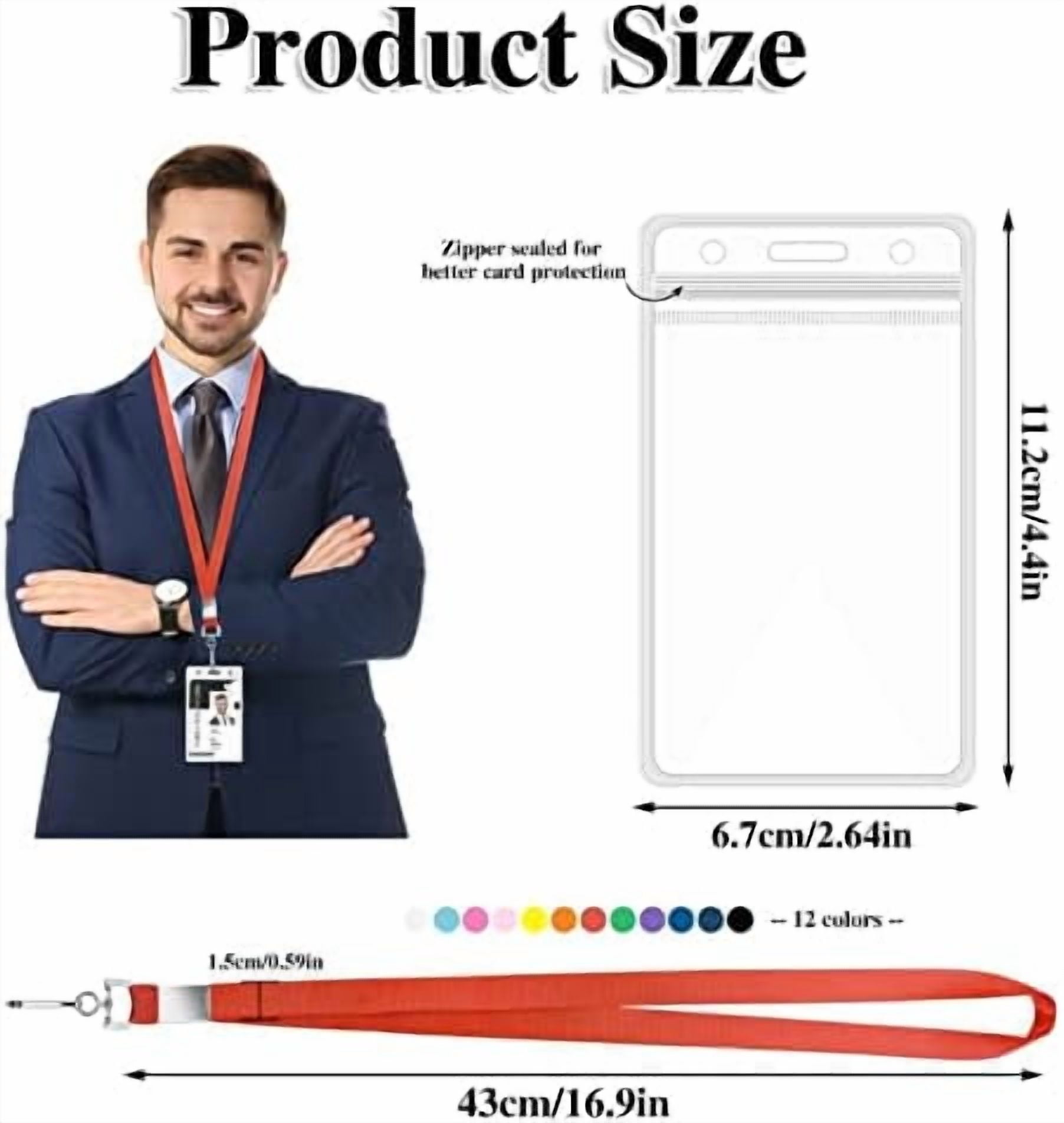 24 Pack Lanyards for ID Badges Cruise Lanyard for Ship Cards with Waterproof ID Badge Holder Cruise Essentials 2025 (12 Colors)