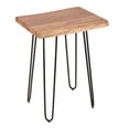 thumbnail image 3 of Alaterre Furniture 27” Tall Natural Edge End Table with Metal Hairpin Legs, 3 of 13