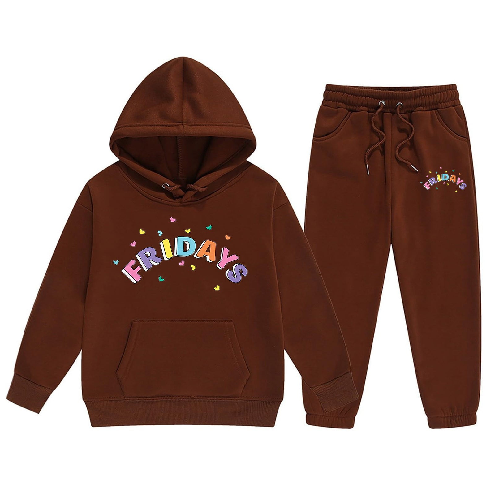 Ensemble Sport Fille - Sweat à Capuche + Pantalon - Survêtement 2 Pièces Polyester - Mode Enfant Confortable Pour Loisirs