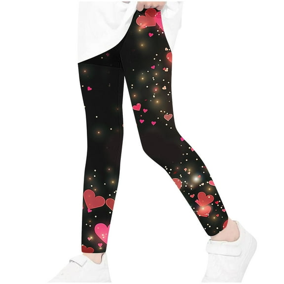 Xdegoge Girls Leggings Regular Fit Yoga Pants Travel Minimalist SweatGirls Leggings Birthday Girl 5T Pantalones Para Niñas
