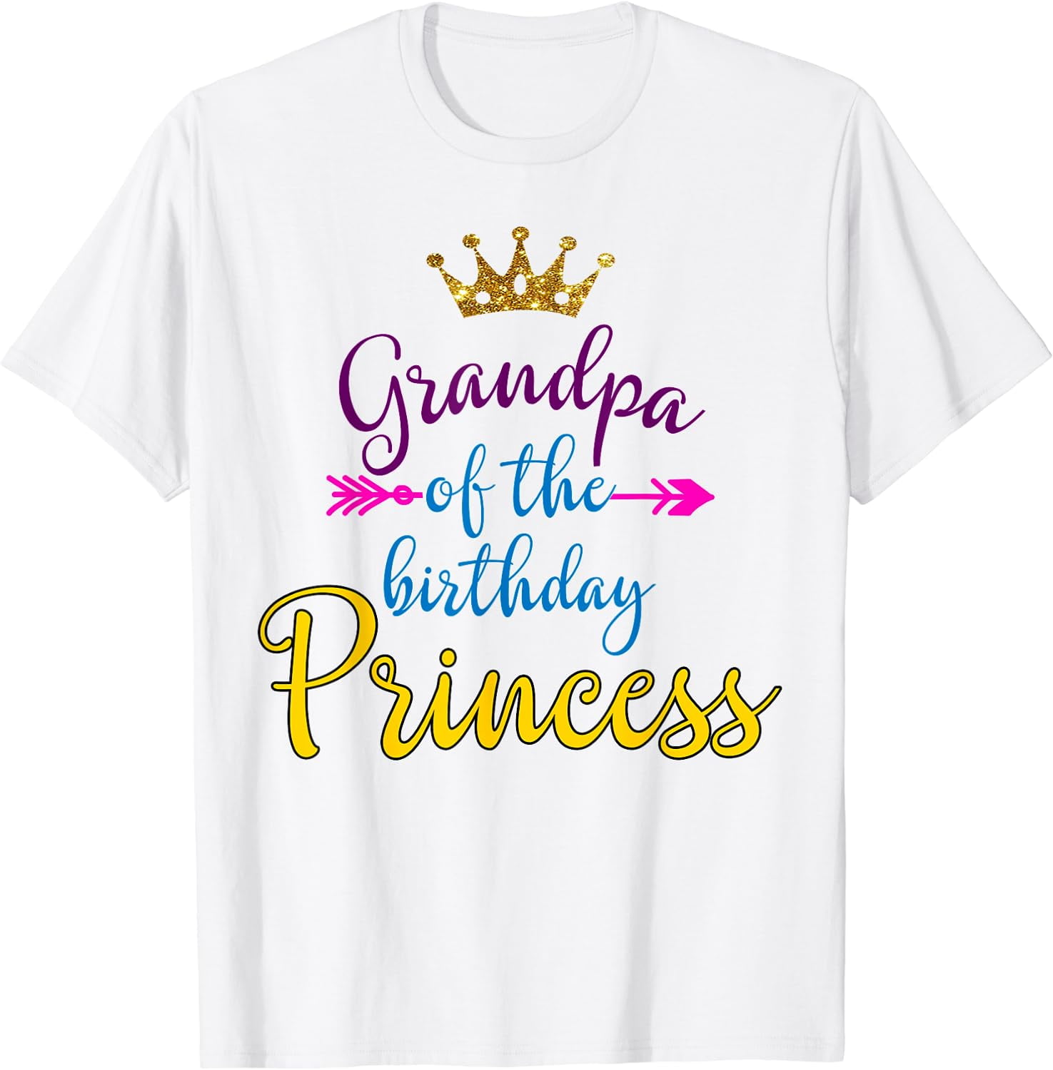 Grandpa Of The Birthday Princess Matching Family T-shirt T-Shirt
