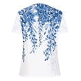 thumbnail image 5 of Camisetas con estampado floral con cuello en V para mujer Blusas femeninas cómodas de encaje con estilo Tops OAVQHLG3B Store lin121212, 5 of 5