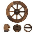 thumbnail image 6 of HERFIER Rustic Wooden Wagon Wheel Wall Hanging Decor for Home, Cabin, or Farmhouse, 25x25cm Vintage Style, 6 of 9