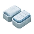 thumbnail image 3 of Joyero de terciopelo, caja para anillos, portátil, regalo, estuche decorativo para joyas. Azul claro, 3 of 9