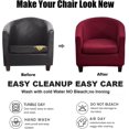 thumbnail image 4 of Housse de Fauteuil Club Ensemble de Pièces Housses de Fauteuil Tub avec Housse de Coussin Housses de Fauteuil en Velours Extensible Housses de Fauteuil Tonneau Rond Doux pour Salon Bar Comptoir Club (Velours), 4 of 7