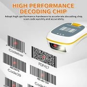 XIANJINO Bluetooth Mini 1D 2dBarcode Scanner, 3-in-1 Portable Wireless 2D COMS Bar Code Reader for Tablet iPhone Android Windows Mac Pos XJ-9602