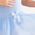 thumbnail image 5 of Girls One-Piece Ballet Dresses Short Petal-Sleeve V Neck Bodysuits Toddlers Teens Juniors Solid Color Soft Dance Workout Dress Size 3-15, 5 of 8