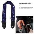 thumbnail image 4 of EeaseCA Adjustable Guitar Strap Polyester Instrument Shoulder Strap (Blue Lightning), 4 of 7
