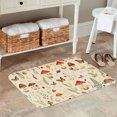 thumbnail image 2 of SPXUBZ Non Slip Flannel Polyester Floor Mat Mushroom And Butterfly Pattern For Bathroom Kitchen Bedroom Decoration 31.5x19.7 inch, 2 of 5