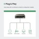 thumbnail image 3 of Conmutador PoE Tenda TEG1105P de 5 puertos Gigabit con 4 puertos PoE+ @63W, 3 of 7