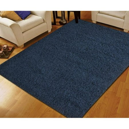 Winston Porter Aadhya Plush Navy Blue Area Rug Winston Porter Aadhya Plush Navy Blue Area Rug