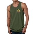 thumbnail image 2 of Tank Tops Men Workout Casual Coconut Print Sleeveless Summer Beach Outdoor Muscle Gym Men's Shirts Army Green L, 2 of 4