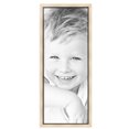 thumbnail image 2 of ArtToFrames 16" x 41" Silver with Black Lip Picture Frame, 16x41 inch Multi Wood Poster Frame (WOM-5193),  Pack, 2 of 7