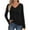 *Black, variant on ClodeEU Women Long Sleeve V Neck Shirts,Loose Fit Casual Tunic Tops with Pocket,Lightweight Pullover Tops Dark Gray,Womens Plus XL