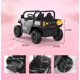 thumbnail image 4 of QinaQin Camión de volteo eléctrico infantil de 24V para 2 pasajeros, tracción 4WD, control remoto, caja basculante eléctrica, pala, luces LED y música, hasta 5 MPH, 4 of 8