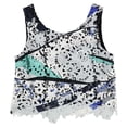 thumbnail image 1 of bar III Womens Printed Knit Blouse, White, Small, 1 of 2