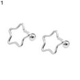 thumbnail image 4 of jiaroswwei Stainless Steel Star Bar Ear Tragus Cartilage Helix Stud Earrings Body Piercing, 4 of 8