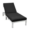thumbnail image 3 of LeisureMod Chelsea Modern Weathered Grey Aluminum Outdoor Chaise Lounge Chair with Black Cushions, 3 of 10