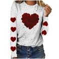 thumbnail image 7 of WRFWUL Valentines Tops for Women Trendy 2026 Love Heart Printed Tee Shirts Oversized Long Sleeve Crew Neck Valentine Shirt, 7 of 7
