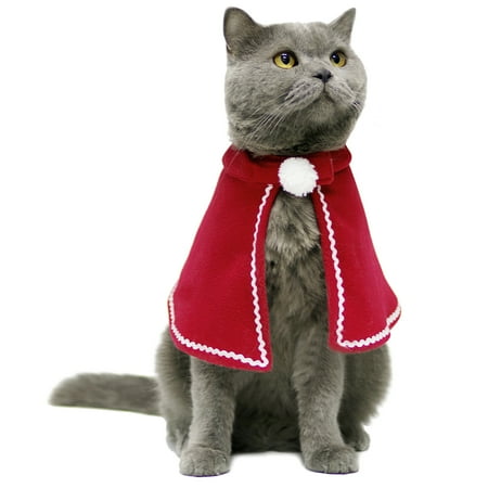 Legendog Christmas Pet Costumes Red Velvet Pet Cape Pet Apparel