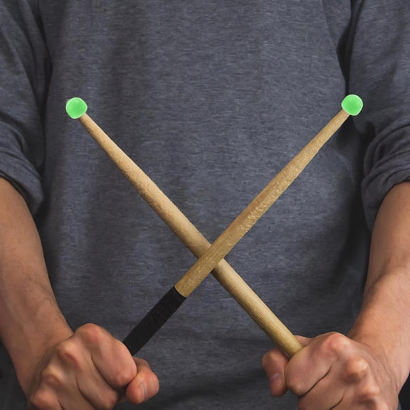 PBPBOX 2 Pairs Black Drumstick Caps with Noise Reduction for Drum Practice Sessions