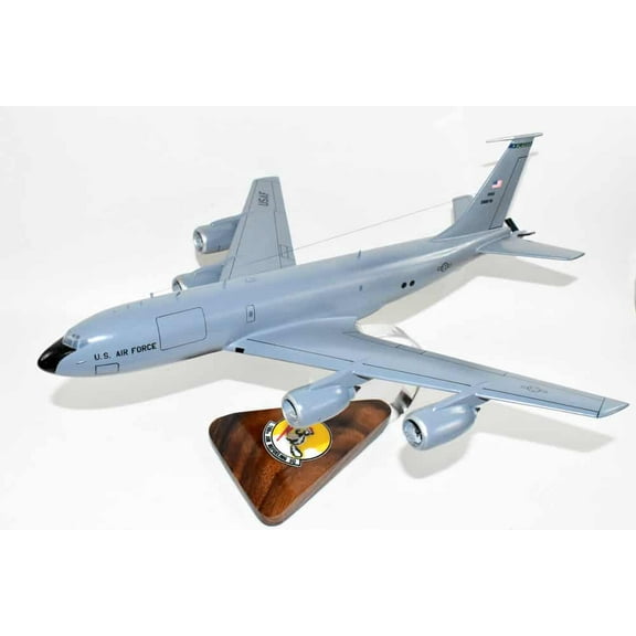 168th Air Refueling Squadron KC-135 Model, 1/90th scale, Mahogany,  Aerial Refueling