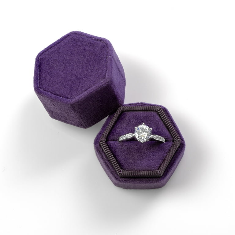 Purple velvet sale ring box