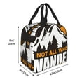 thumbnail image 2 of Rateoe Not All Who Wander Are Lost4 Pattern Insulated Lunch Bag with Thick Aluminum Foil Lunch Tote Bag with Front Pocket for Men and Women, Ideal for Work, School, Picnics, and Travel, 2 of 5