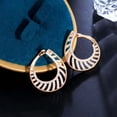 thumbnail image 2 of Cute Yellow Gold Plated Cubic Zircon CZ Symmetrical Stud Earrings Women Jewelry, 2 of 9